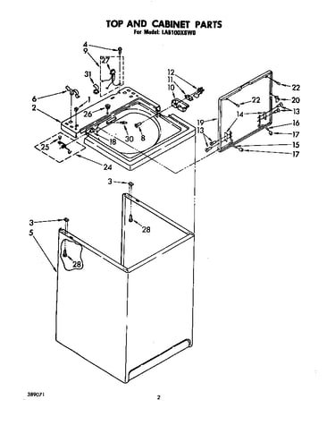 Top and cabinet