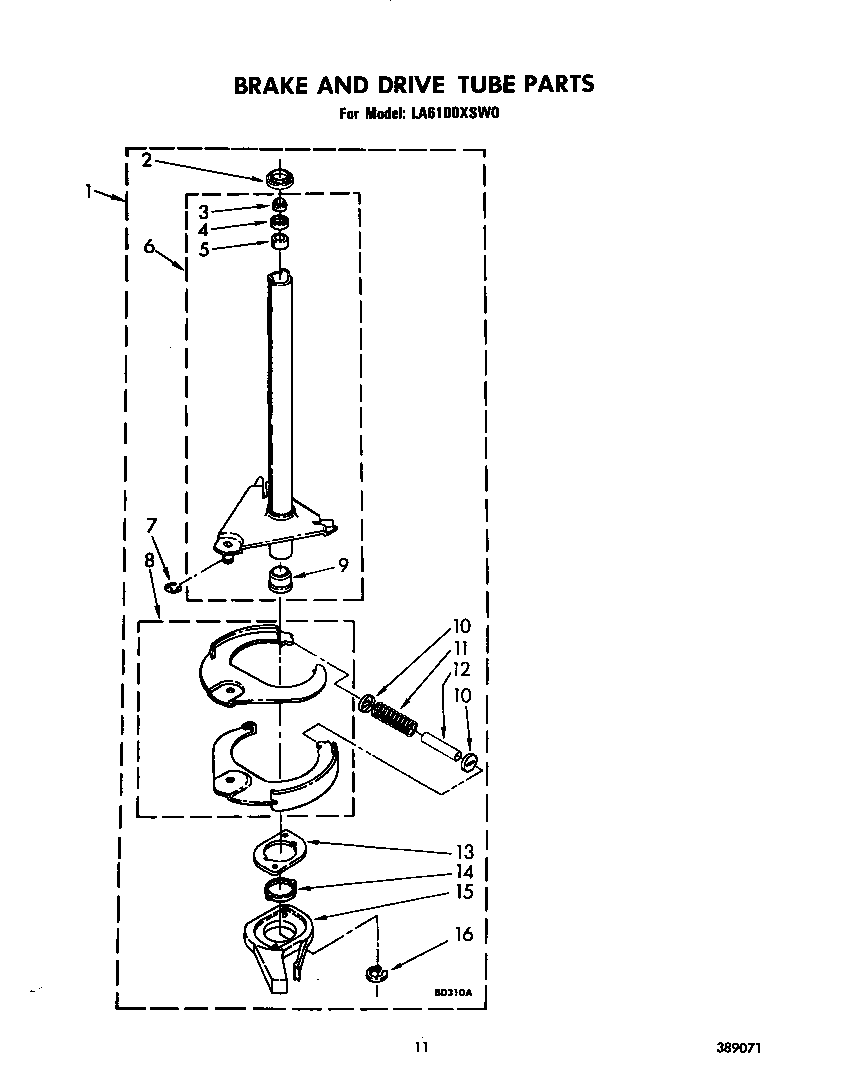 Brake and drive tube