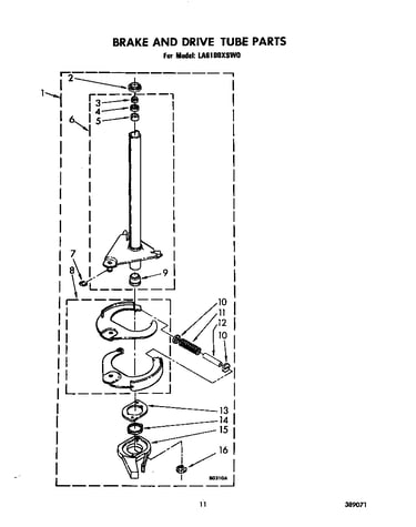 Brake and drive tube