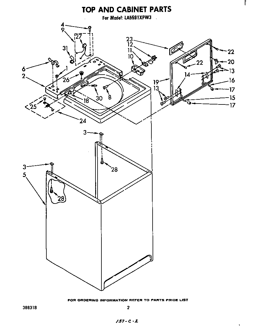 Top and cabinet