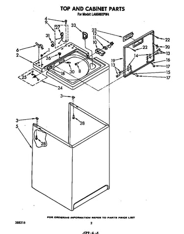 Top and cabinet