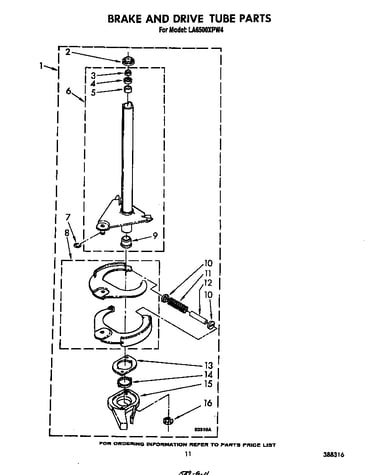 Brake and drive tube