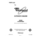 Whirlpool LA5600XPW4 front cover diagram