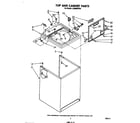 Whirlpool LA5600XPW4 top and cabinet diagram