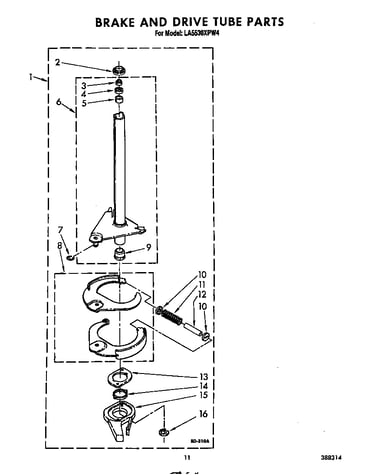 Brake and drive tube