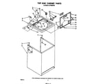 Whirlpool LA7700XPW4 top and cabinet diagram