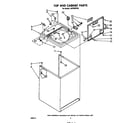 Whirlpool LA5700XPW4 top and cabinet diagram