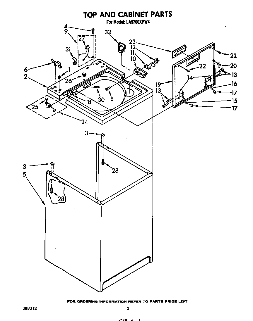 Top and cabinet