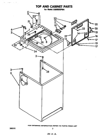 Top and cabinet