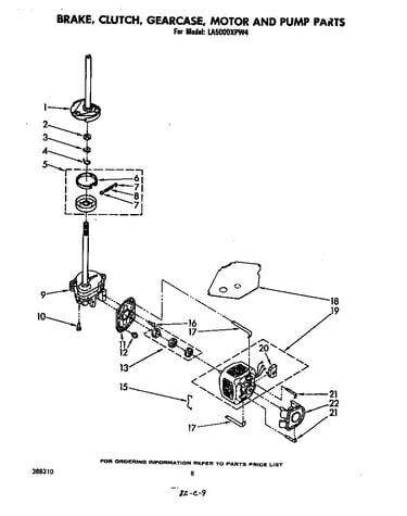 Brake, clutch, gearcase, motor, and pump