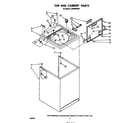 Whirlpool LA6400XPW4 top and cabinet diagram