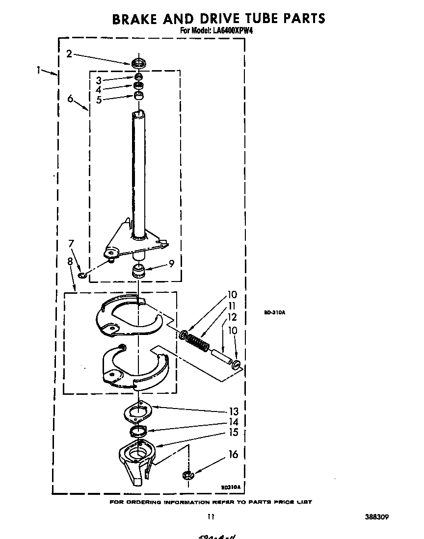 BRAKE AND DRIVE TUBE