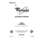 Whirlpool LA6300XPW4 front cover diagram