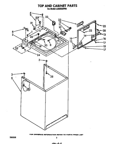 Top and cabinet