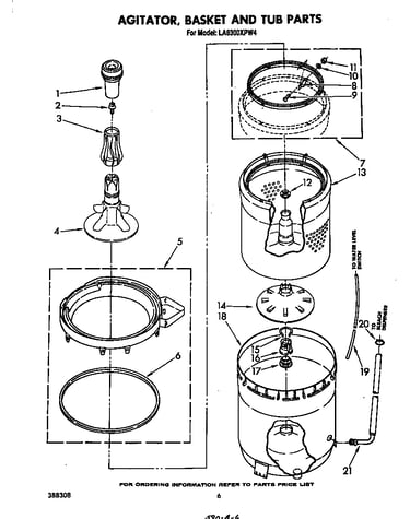 Agitator, basket and tub