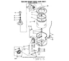 Whirlpool LA7685XPW2 tub and basket (suds only) diagram