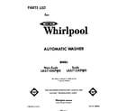 Whirlpool LA5715XPW0 front cover diagram