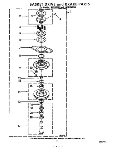 Basket drive and brake