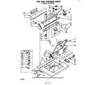 Whirlpool LA5310XPW0 top and console diagram