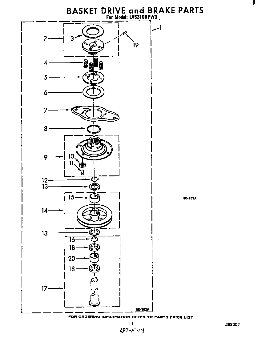 Basket drive and brake