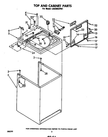 Top and cabinet