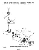 Brake, clutch, gearcase, motor and pump