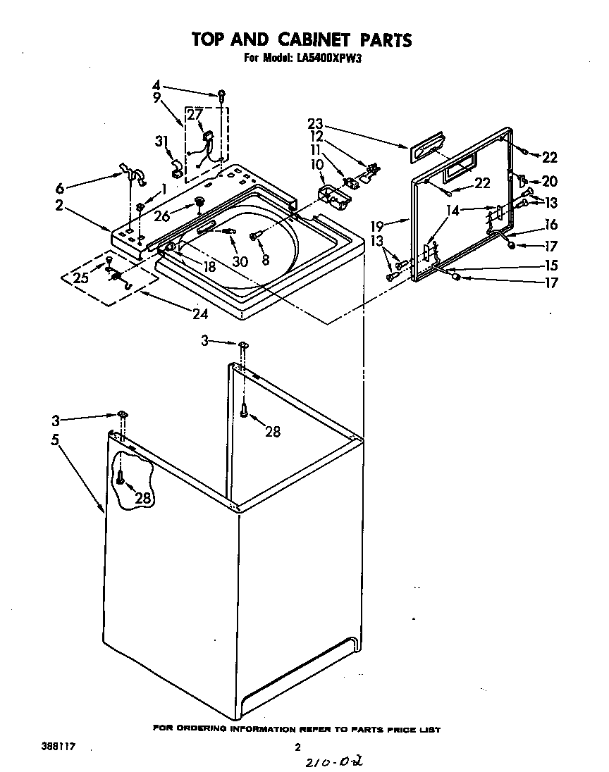 Top and cabinet