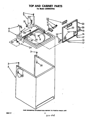 Top and cabinet
