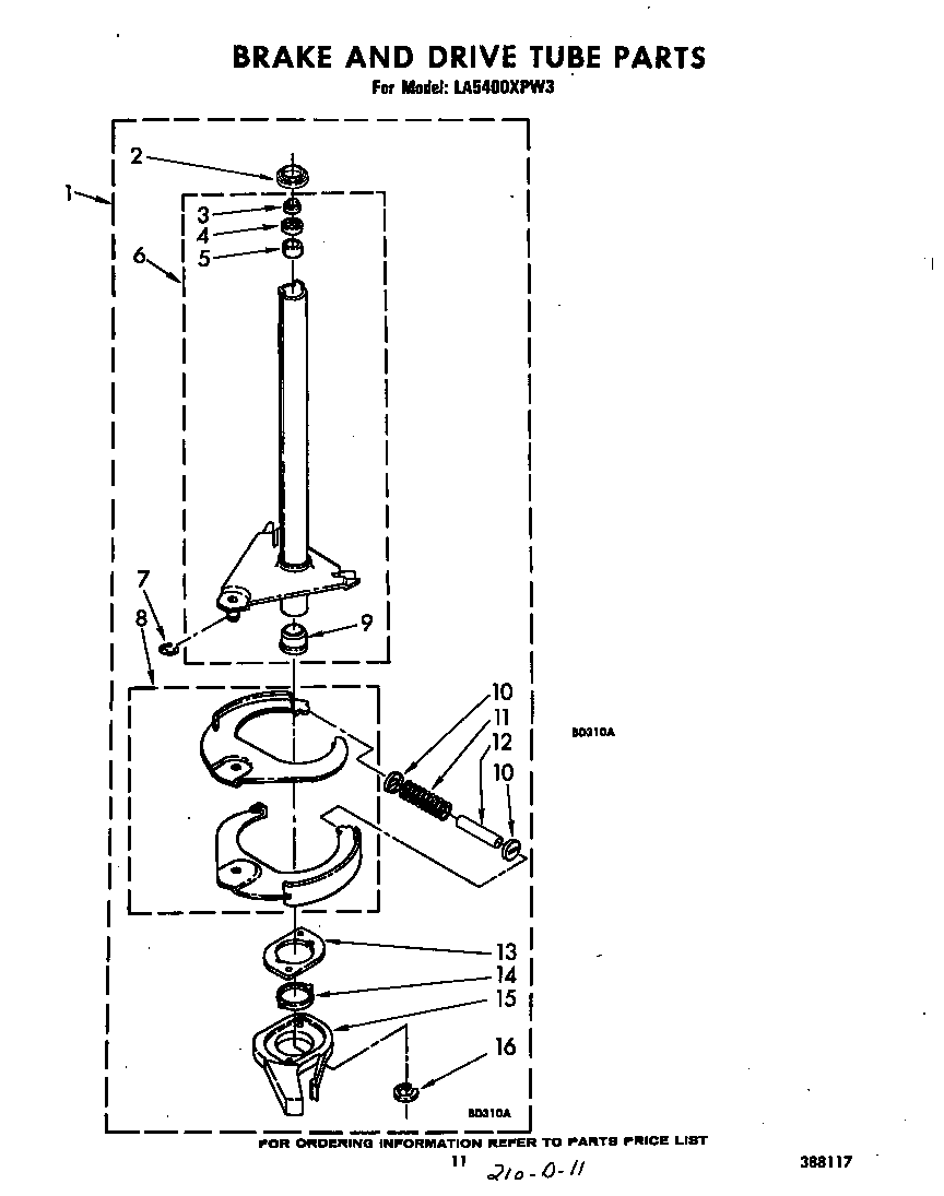 Brake and drive tube