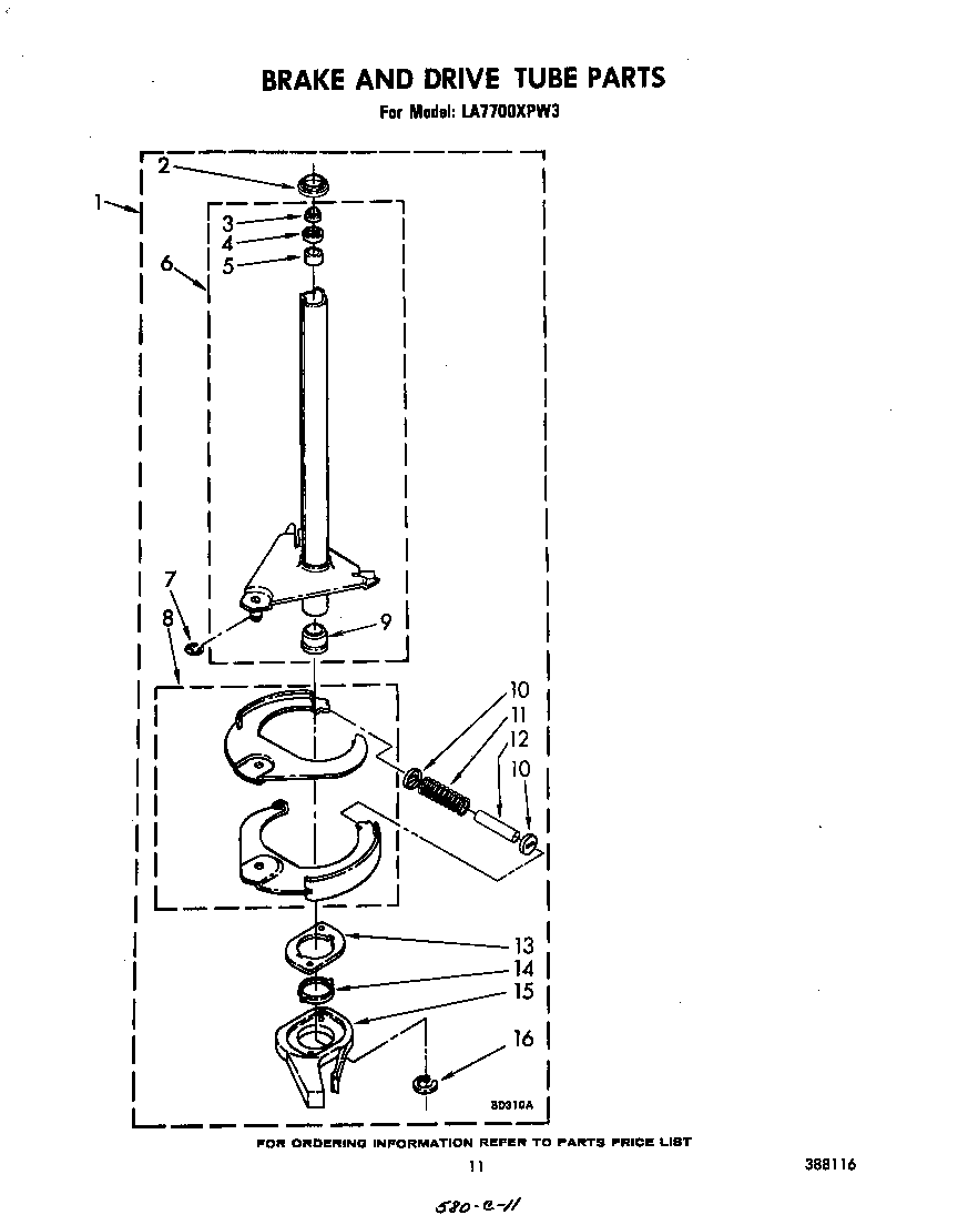 Brake and drive tube