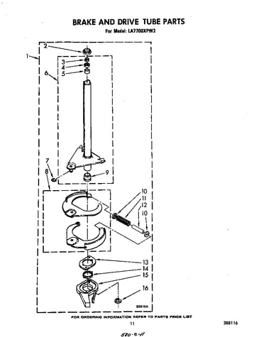 Brake and drive tube