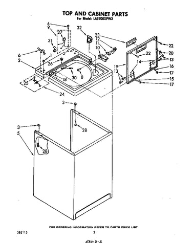 Top and cabinet