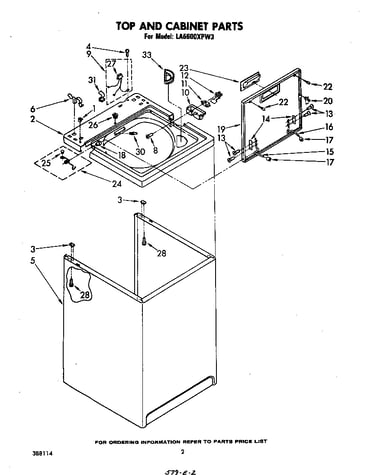 Top and cabinet