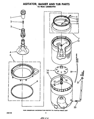 Agitator, basket and tub