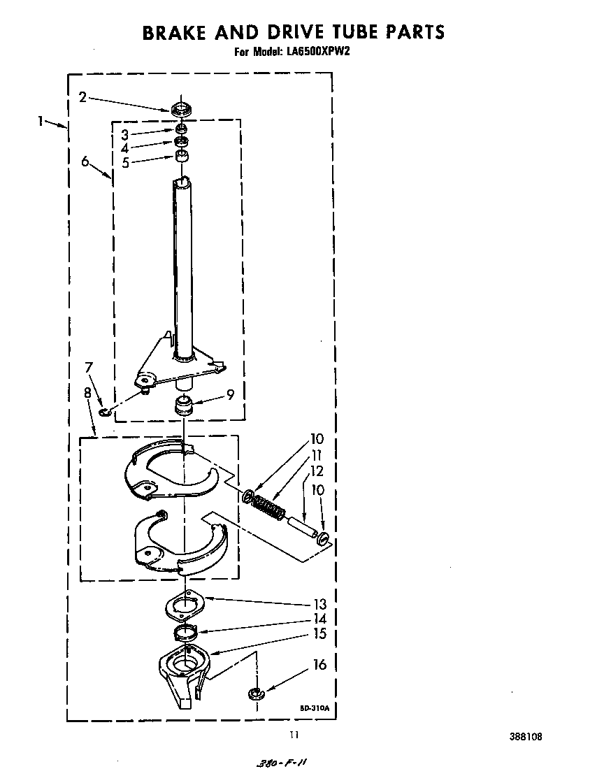 BRAKE AND DRIVE TUBE