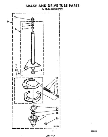Brake and drive tube