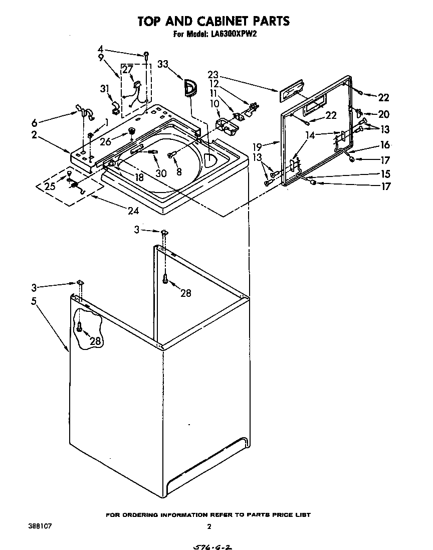 Top and cabinet