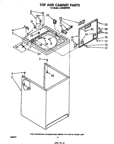 Top and cabinet