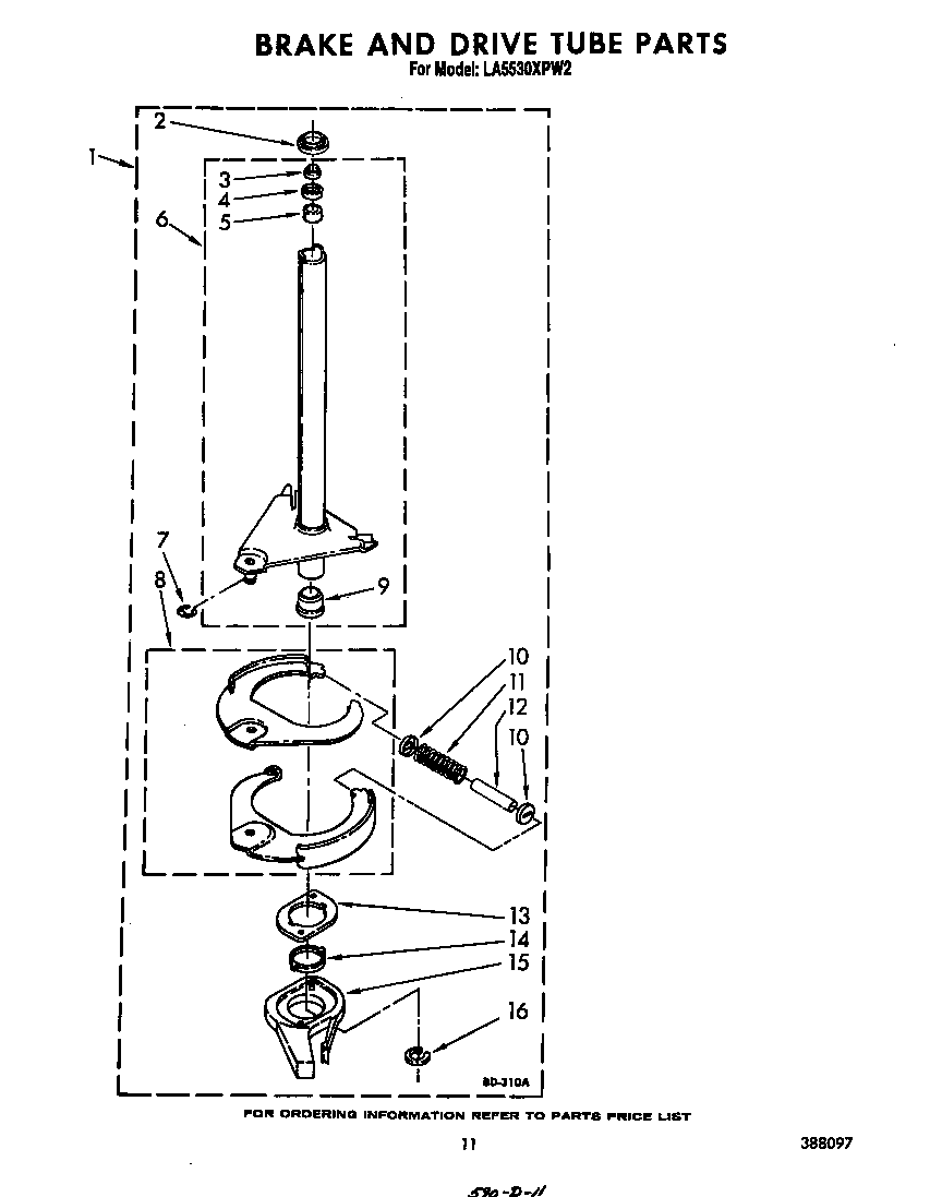 BRAKE AND DRIVE TUBE