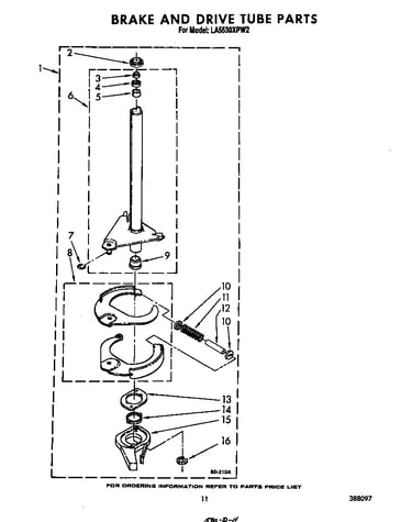Brake and drive tube