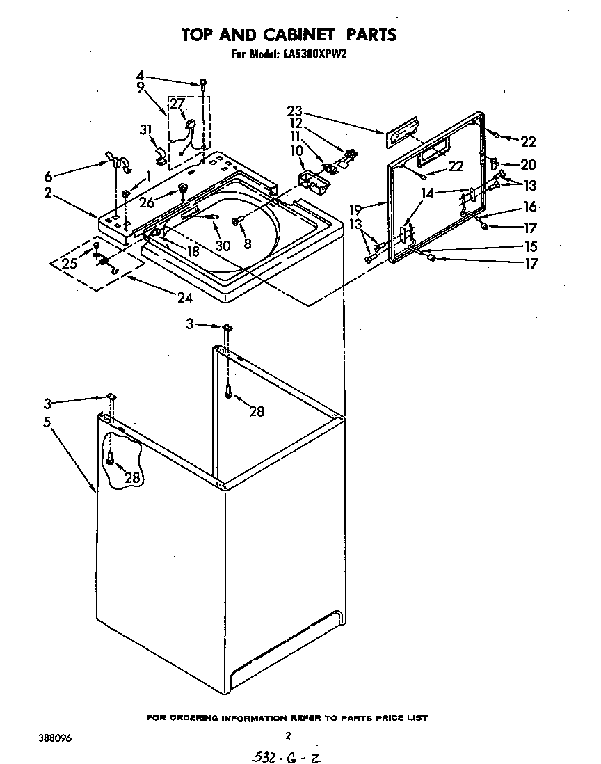 Top and cabinet