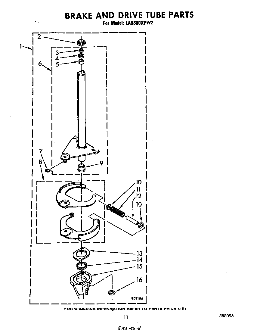 BRAKE AND DRIVE TUBE