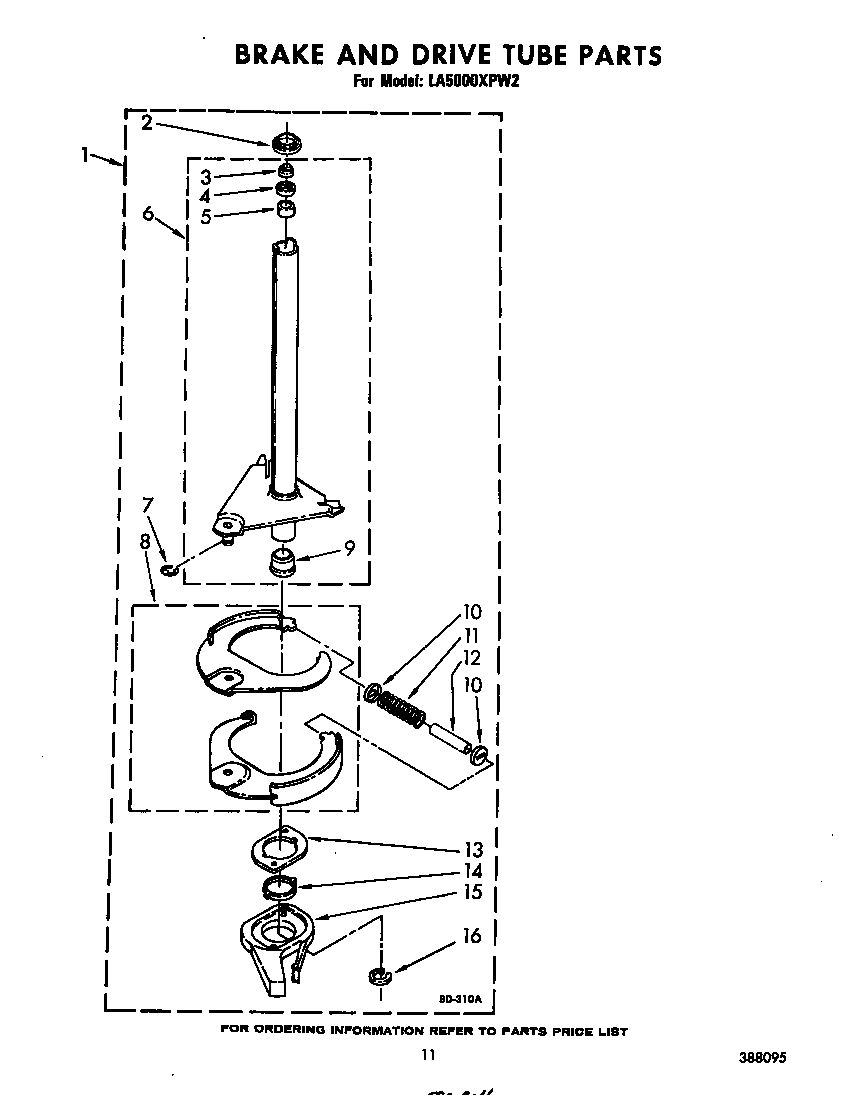 Brake and drive tube