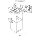 Whirlpool LA5500XPW2 top and cabinet diagram