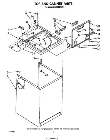 Top and cabinet