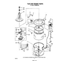 Whirlpool LA6380XPW1 tub and basket diagram