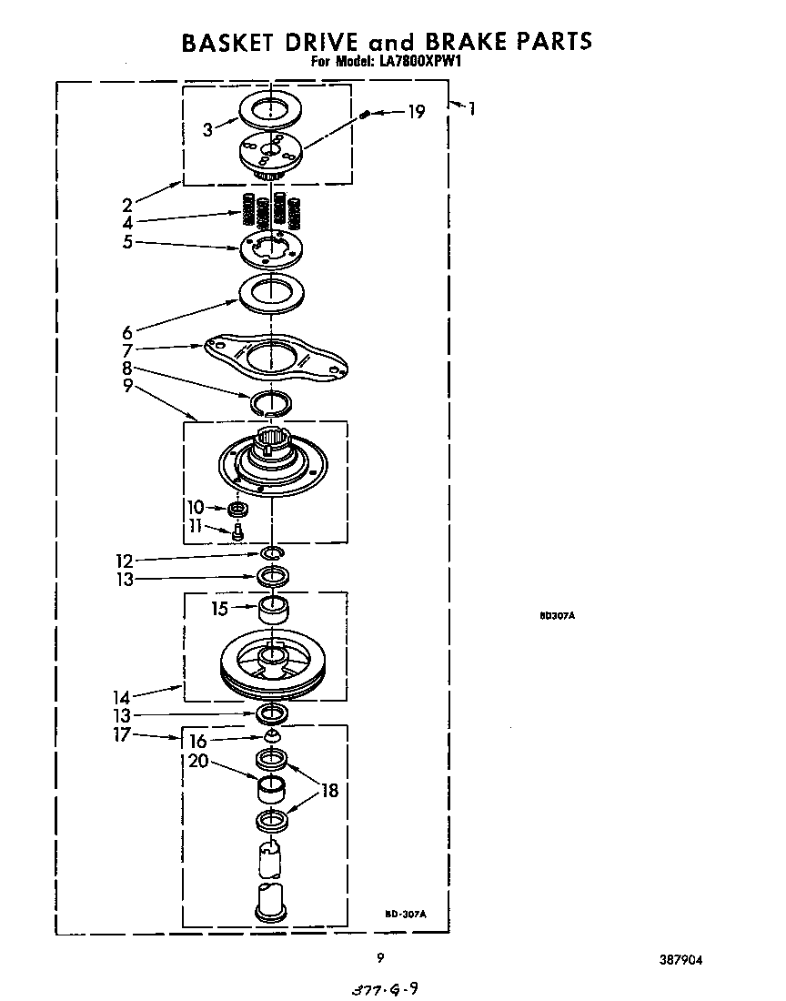 BASKET DRIVE AND BRAKE