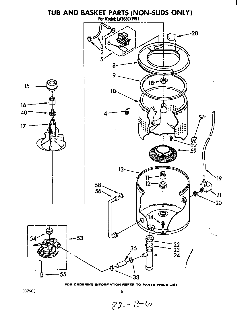 TUB AND BASKET (NON SUDS ONLY)