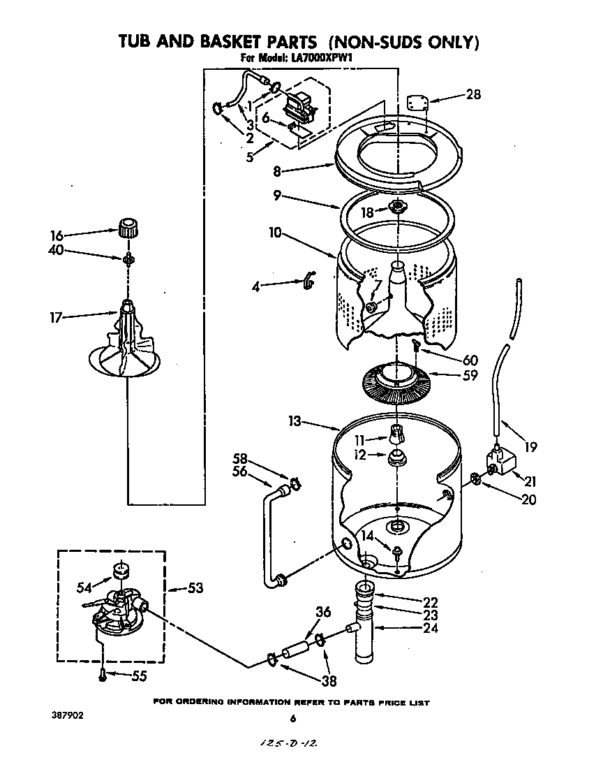 TUB AND BASKET (NON SUDS ONLY)