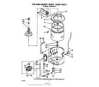 Whirlpool LA7005XPW1 tub and basket (suds only) diagram